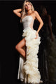 Sequin Fitted One Shoulder Slit Gown by Jovani 37344 - Long Formal Dresses