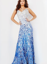 Sequin Fitted Sleeveless Gown by Jovani 06450