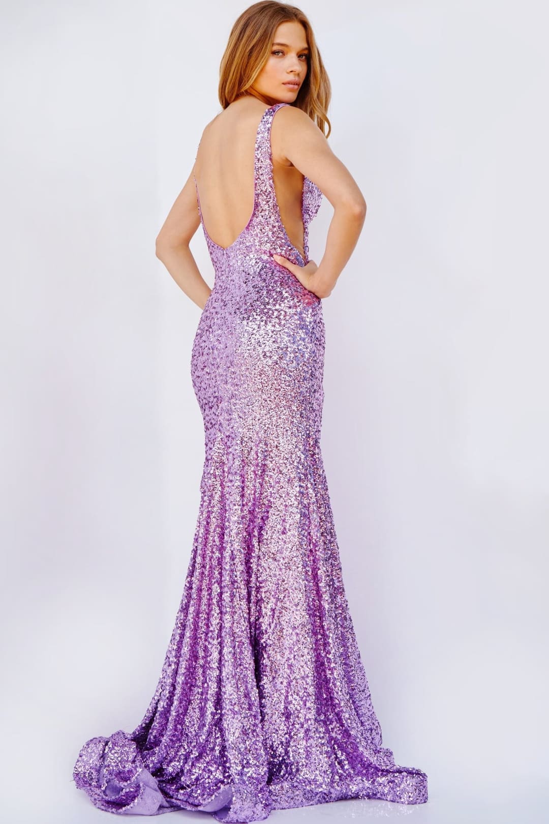 Sequin Fitted Sleeveless Gown by Jovani 23079 - Long Formal Dresses