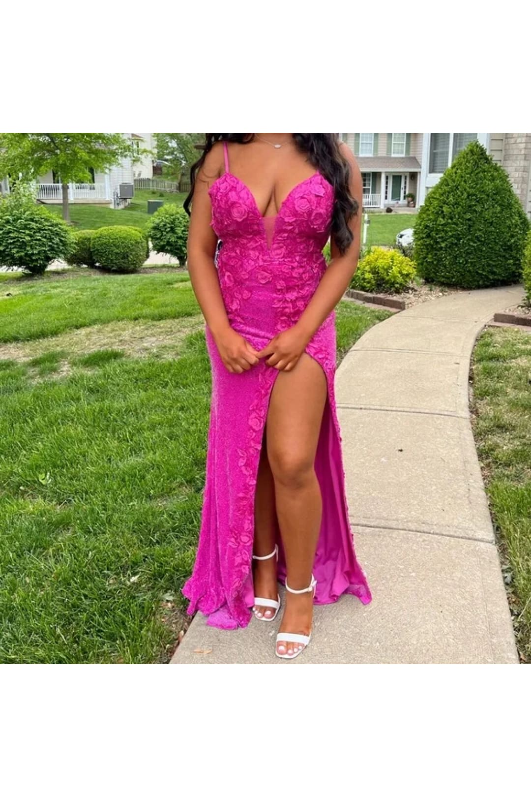 Sequin Fitted Sleeveless Slit Gown by Jovani 06109 - Long Formal Dresses