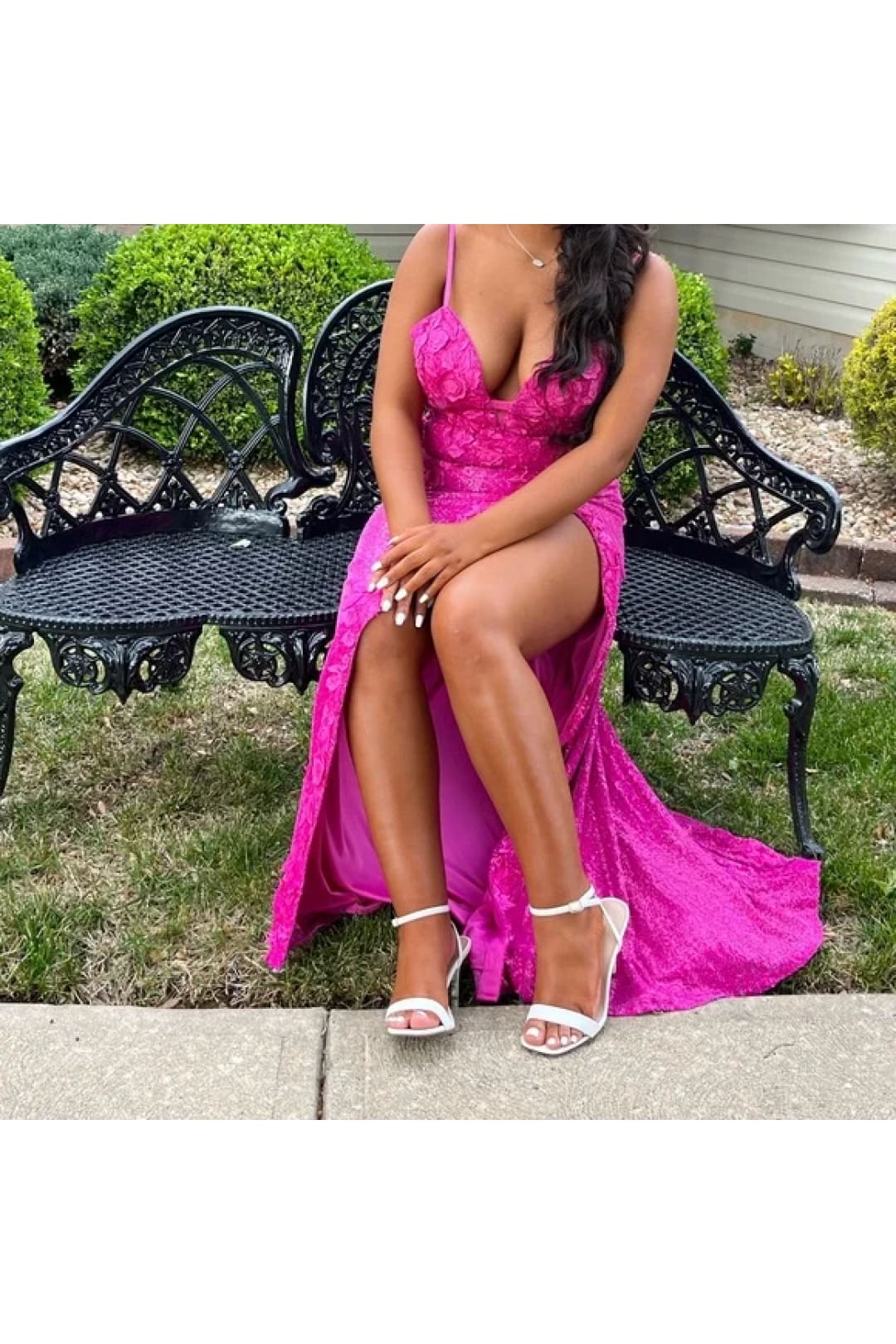Sequin Fitted Sleeveless Slit Gown by Jovani 06109 - Long Formal Dresses