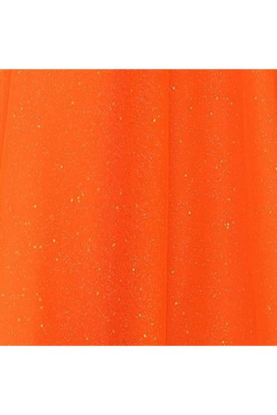 Sequin Fitted Strapless Slit Gown by Jovani 37271 - 00 / Orange - Long Formal Dresses