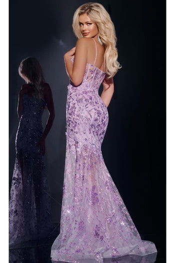 Sequin-Lace Long Mermaid Prom Dress: Jovani 42203 - Apparel & Accessories > Clothing > Dresses