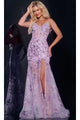 Sequin-Lace Long Mermaid Prom Dress: Jovani 42203 - Lilac / 00 - Apparel & Accessories > Clothing > Dresses