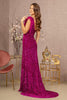 Sequin One Shoulder Feather Gown by GLS Gloria GL3154 - Long Formal Dresses