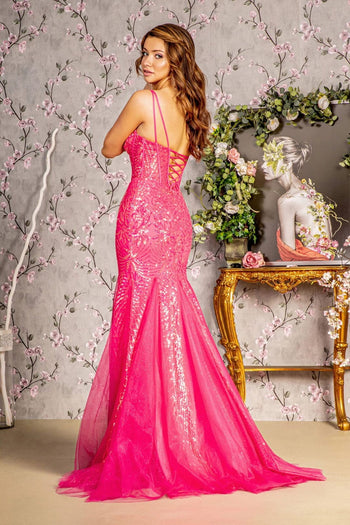 Sequin Print Corset Mermaid Dress by GLS Gloria GL3228 - Long Formal Dresses