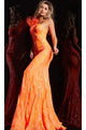 Sequin-Print Long Prom Dress: Jovani 32596 - Apparel & Accessories > Clothing > Dresses