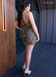 Rachel Allan 40475 Sequin Print Short Sleeveless Dress