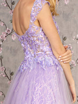 Sequin Print Sleeveless A-line Gown by GLS Gloria GL3398