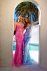 Sequin Print Sleeveless Gown by Juliet JT2886C - Long Formal Dresses