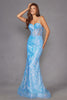 Sequin Print Sleeveless Gown by Juliet JT2886C - Long Formal Dresses