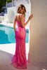 Sequin Print Sleeveless Gown by Juliet JT2886C - Long Formal Dresses