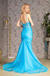 Sequin Print Sleeveless Mermaid Dress by GLS Gloria GL3220 - Long Formal Dresses