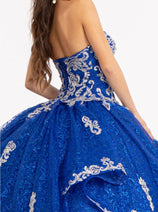 Sequin Print Strapless Ball Gown by Elizabeth K GL1987