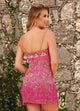 Rachel Allan 40230 Sequin Short Sleeveless Fringe Dress
