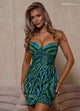 Rachel Allan 40517 Sequin Short Strapless Dress