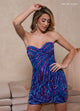 Rachel Allan 40517 Sequin Short Strapless Dress