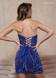 Rachel Allan 40517 Sequin Short Strapless Dress