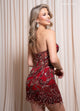 Rachel Allan 40510 Sequin Short Strapless Fringe Dress
