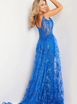 Sequin Sleeveless Overskirt Gown by Jovani 23530