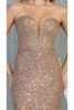 Sequined Formal Evening Gown