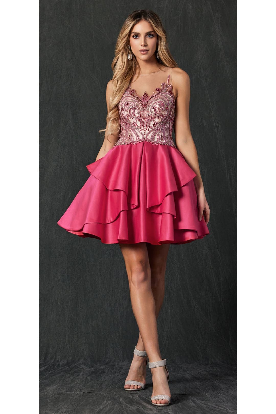 Sexy Back Interest Homecoming Dress