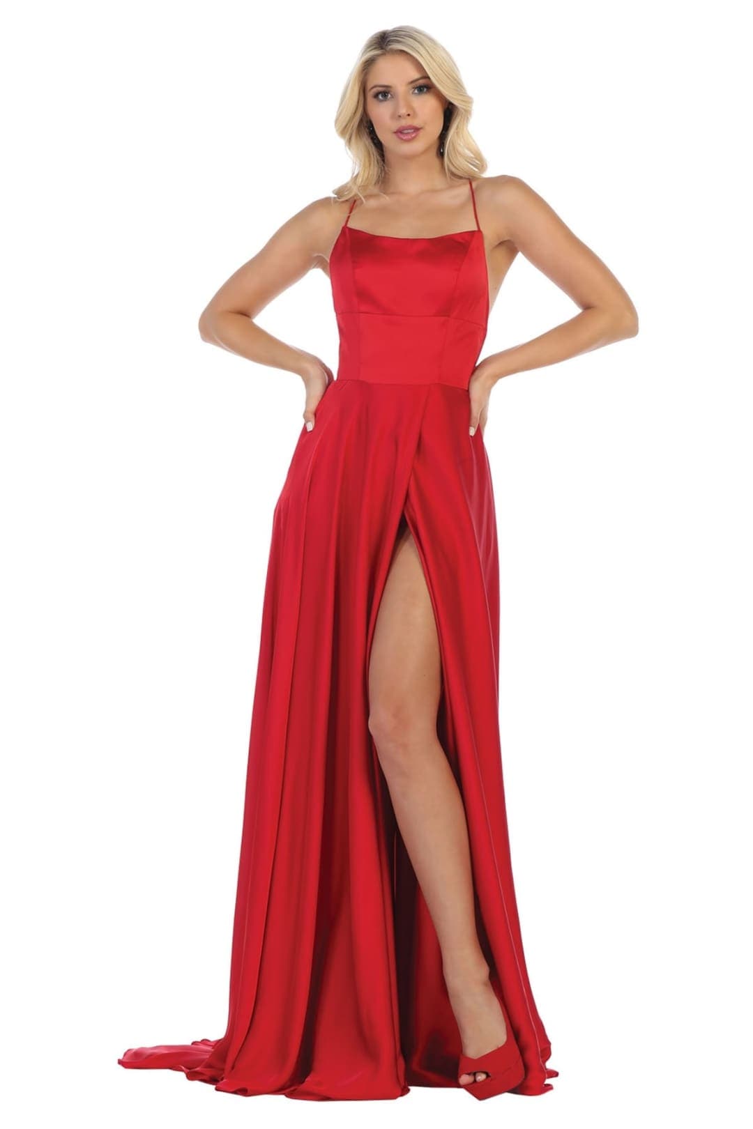 Sexy High Slit Dress - Red / 10