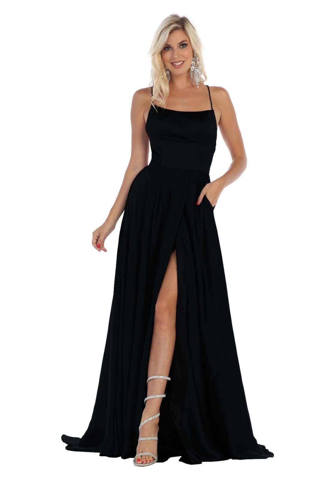 Sexy High Slit Dress - Black / 2