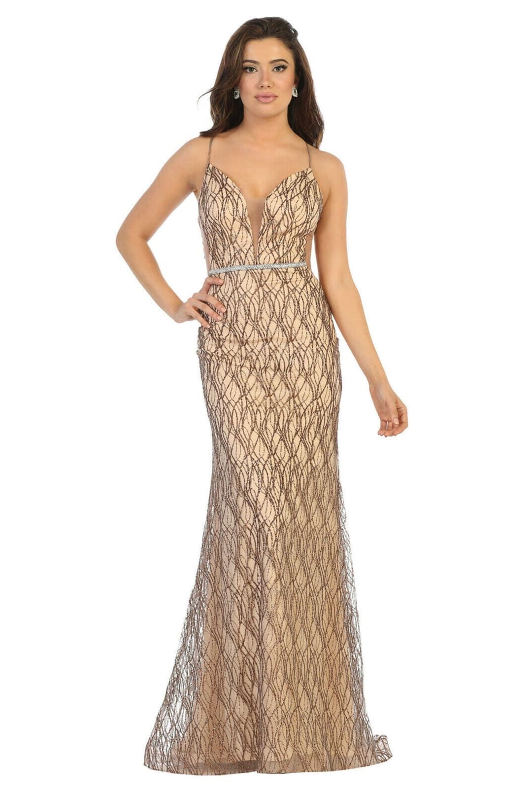 Sexy Pageant Dress - Copper / 2