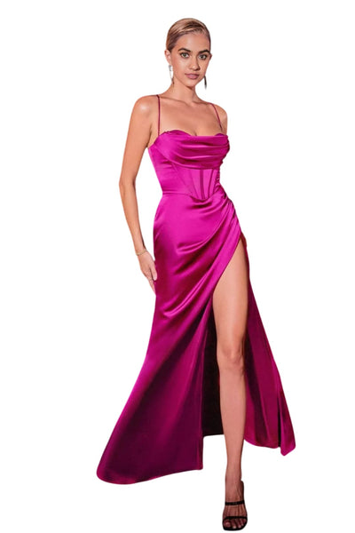 Sexy Sleeveless Bustier Prom Evening Gown 2025 Elegant Formal Dress - MAGENTA / 2 - Dress