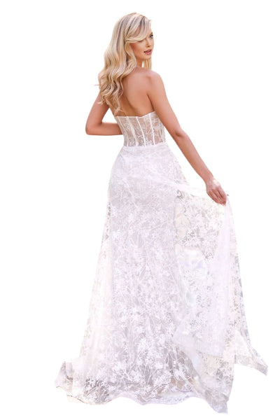 Sheer Bodice Wedding Gown 2025 Elegant Bridal Dress - Dress