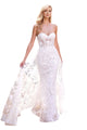 Sheer Bodice Wedding Gown 2025 Elegant Bridal Dress - OFF WHITE / 4 - Dress
