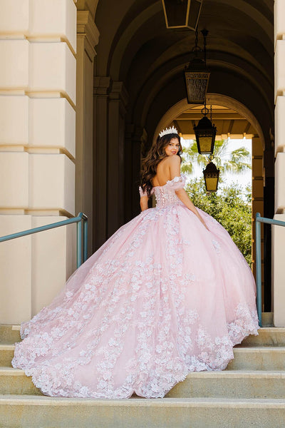 Sheer Corset Sweetheart Ball Gown by Bella Princess PQ1022