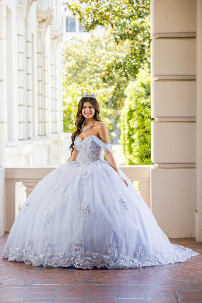 Sheer Corset Sweetheart Ball Gown by Bella Princess PQ1022