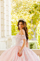 Sheer Corset Sweetheart Ball Gown by Bella Princess PQ1022