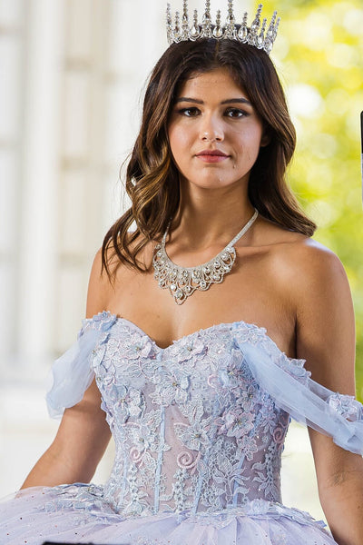 Sheer Corset Sweetheart Ball Gown by Bella Princess PQ1022