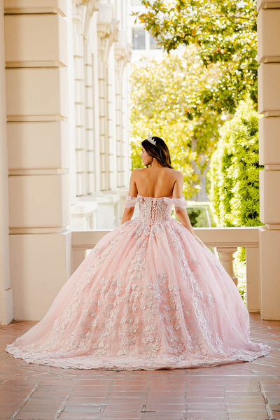 Sheer Corset Sweetheart Ball Gown by Bella Princess PQ1022