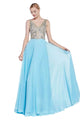 Sheer Long Bell Sleeves Beaded Gown 2025 Elegant Formal Dress - Prom
