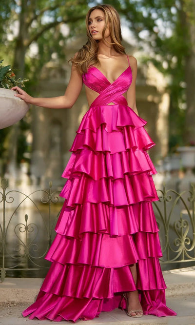 Sherri Hill 57009 - Ruffled Satin A-Line Gown Special Occasion Dress