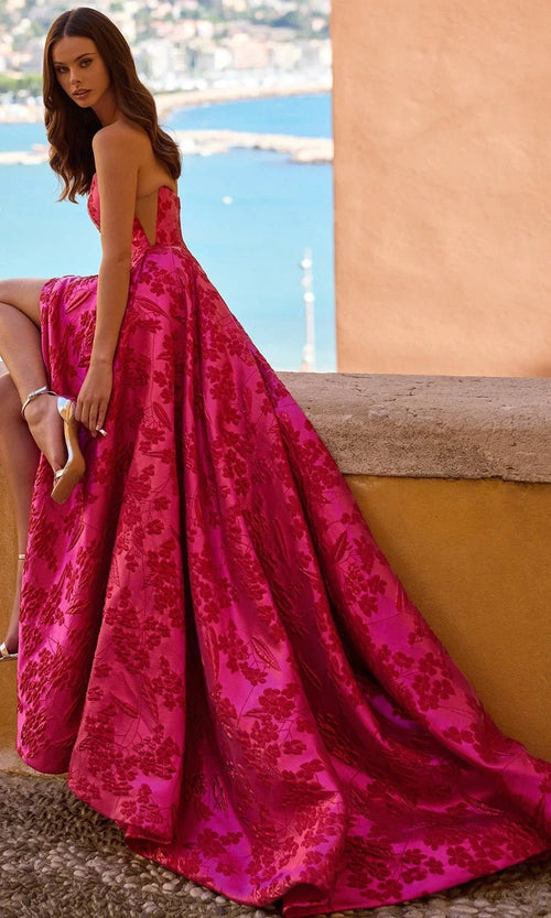 Sherri Hill 57077 - Floral Brocade A-Line Gown