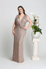 Shimmering Long Prom Dress & Plus Size - ROSEGOLD / 6