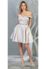 Short Bridesmaids Dress - SILVER / 2