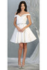 Short Bridesmaids Dress - WHITE / 2