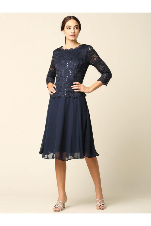 Short Bridesmaids Mother of the Bride Formal Dress - The Dress Outlet Eva Fashion