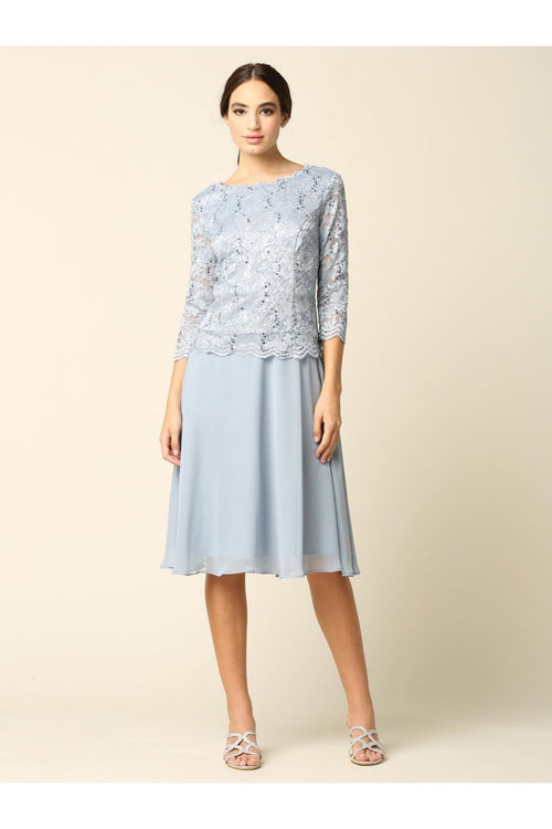 Short Bridesmaids Mother of the Bride Formal Dress - The Dress Outlet