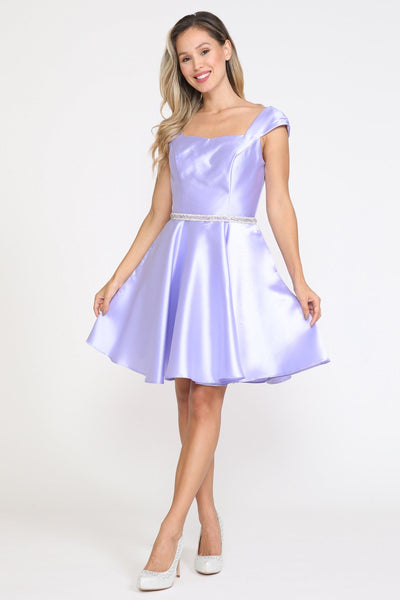 Poly USA 8416 Short Cap Sleeve Mikado Dress