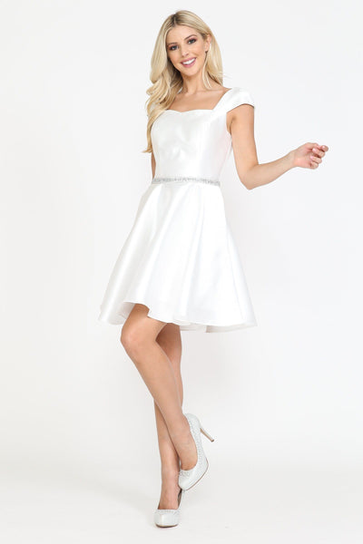 Poly USA 8416 Short Cap Sleeve Mikado Dress
