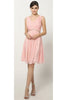 Short Simple Prom Gown - Blush / XS