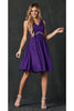 Short Simple Prom Gown - Purple / XS
