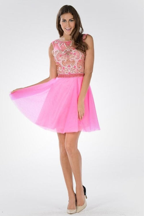 Poly USA Hot Pink Short Cocktail Dresses
